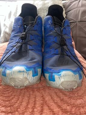 Salomon Blue and Black Speed cross 6 Men's Trail Running Size 14 Shoes
